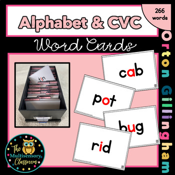 Preview of Orton-Gillingham Word Cards: Alphabet (CVC)