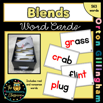 Preview of Orton-Gillingham Word Cards: Blends
