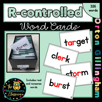Preview of Orton-Gillingham Word Cards: R-controlled