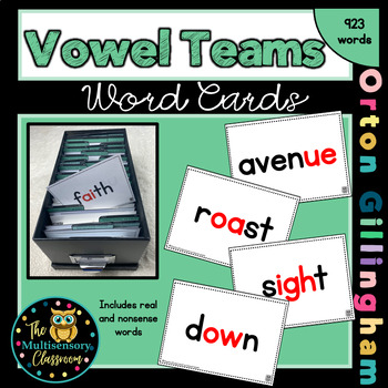 Preview of Orton-Gillingham Word Cards: Vowel Teams