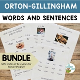 Orton Gillingham Word Lists and Sentences with Photos BUNDLE