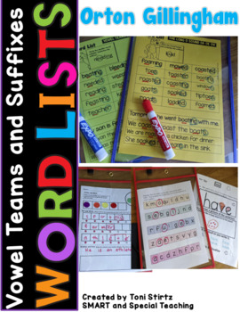 Preview of Orton Gillingham Word Lists Vowel Teams Dyslexia Interventions Level 4