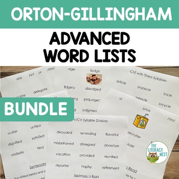 Preview of Orton Gillingham Word Lists for Older Students BUNDLE