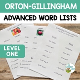 Orton Gillingham Word Lists for Older Students Level 1