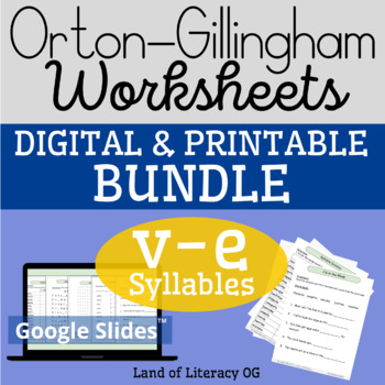 Preview of Orton-Gillingham Worksheets & Games Bundle: Vowel-Consonant-e