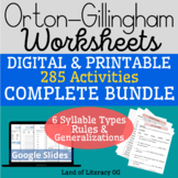 Orton-Gillingham Worksheets & Games: COMPLETE BUNDLE Digit