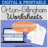Orton-Gillingham Worksheets & Games: Consonant-le