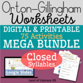 Orton-Gillingham Worksheets & Games Mega Bundle: Closed Syllables
