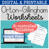 Orton-Gillingham Worksheets & Games: R-Controlled Vowels