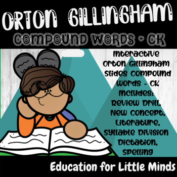 Preview of Orton Gillingham interactive Slides OG - Compound Words - ck