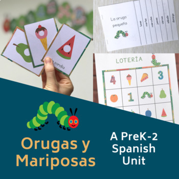 Preview of Orugas y Mariposas: A PreK Spanish Unit #tptdistancelearning