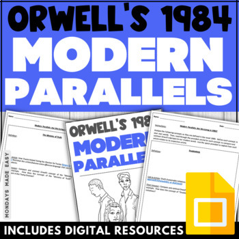 Preview of 1984 Literary Analysis and Discussion Questions - Modern Parallels to Real Life