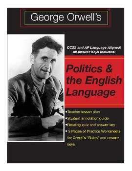 Preview of Orwell's Politics and the English Language Reading Guide, Quiz & Practice