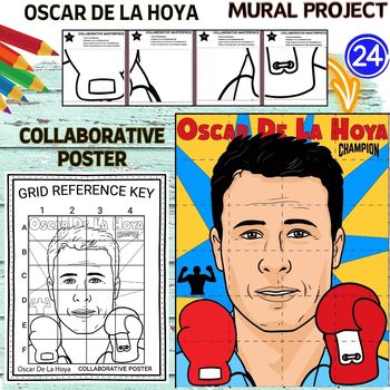 Preview of Oscar De La Hoya Collaborative Poster Mural Project  Hispanic Heritage Craft