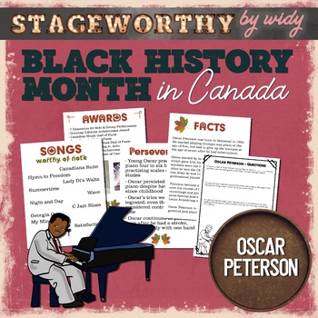 Preview of Black History Month Music Lessons - Oscar Peterson - Canadian Musicians