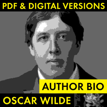 Preview of Oscar Wilde Author Study Worksheet, Biography Activity, PDF & Google Drive, CCSS