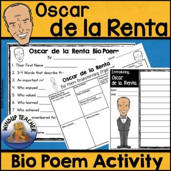 Preview of Oscar de la Renta Biography Poem Activity and Writing Paper