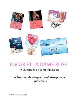 Preview of Oscar et la dame rose - student questions, teacher summaries