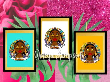 Preview of Oshun Oxum Osun African Goddess Printable Poster Trio