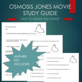 Preview of Osmosis Jones Movie Study Guide