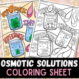 Osmotic Solutions Coloring Sheet - Gummy Bear Osmosis