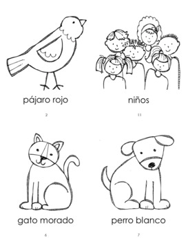 Oso Pardo Characters Mini-book by Teaching Elementary Spanish | TpT