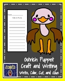 Ostrich Craft Activity Writing Puppet - Zoo Animal Researc