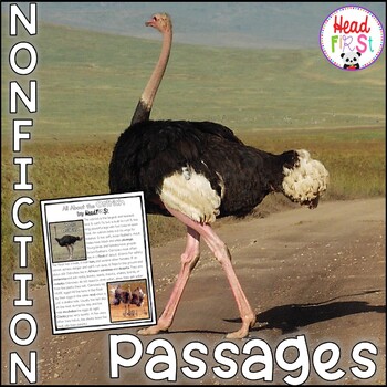 Preview of Ostrich Passages for Close Reading with Comprehension and Writing Activities