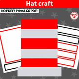 Ot hat craft: color, cut, glue craft template no prep prin