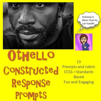 Preview of Othello Writing Prompts Constructed Response CCSS Digital Activity