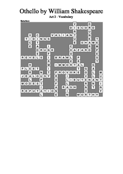 othello character crossword clue