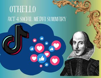 Preview of Othello Act 4 Social Media Summary Assignment