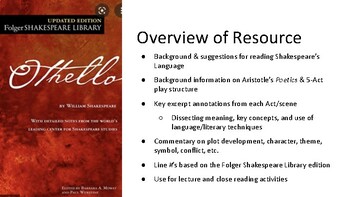 Preview of Othello Close Reading Lessons