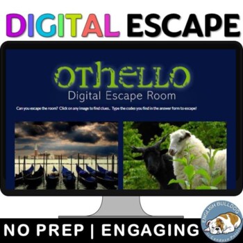 Preview of Othello Digital Escape Room Review Game Activity