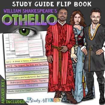 Preview of Othello Reading Literature Guide Flip Book