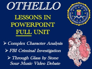 Preview of Othello Lessons in PowerPoint Slides for Entire FULL Unit