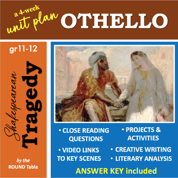 Preview of Othello Unit Plan and Enrichment Activities