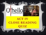 Othello by William Shakespeare – Act IV Quiz (Short Answer