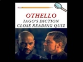Othello by William Shakespeare – Iago's Diction Quiz
