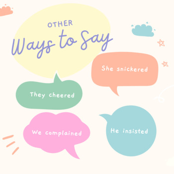 Preview of Other Ways to Say: He Said She Said