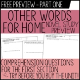 Other Words For Home Novel Study FREE