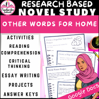 Preview of Other Words for Home Jasmine Warga Novel Study Curriculum Lessons Answer Keys