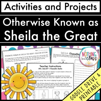 Preview of Otherwise Known as Sheila the Great | Activities and Projects