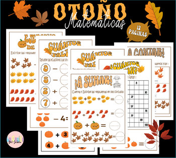 Preview of Otoño-matemáticas Hojas Para Niños Preescolar | Fall Math Worksheets For Kids