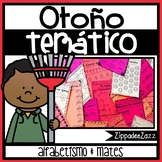 Worksheets for Otoño-temático alfabetismo & mates SPANISH