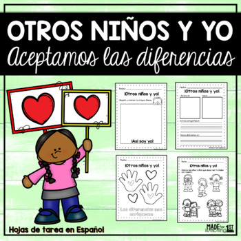 Preview of Otros niños y yo | Aceptando las diferencias Spanish Worksheets