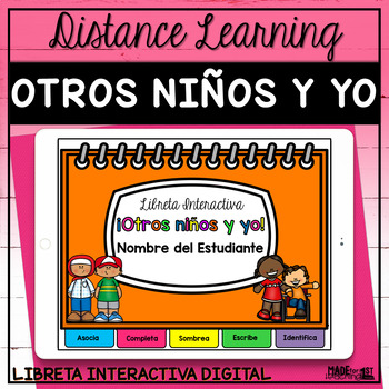 Preview of Otros niños y yo Spanish Interactive Notebook/Distance Learning