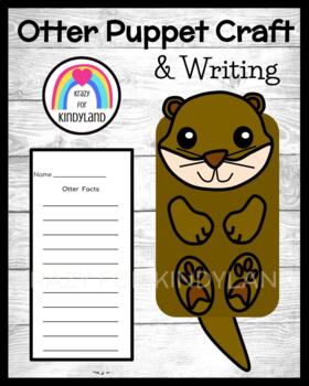 Preview of Otter Craft Activity Writing Puppet - Zoo Animal Research Center
