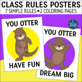 Classroom Rules Posters Otter Theme