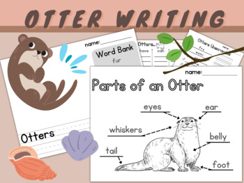 Preview of Otters Informative Writing | Activity Packet | Writing Comprehension | Winter